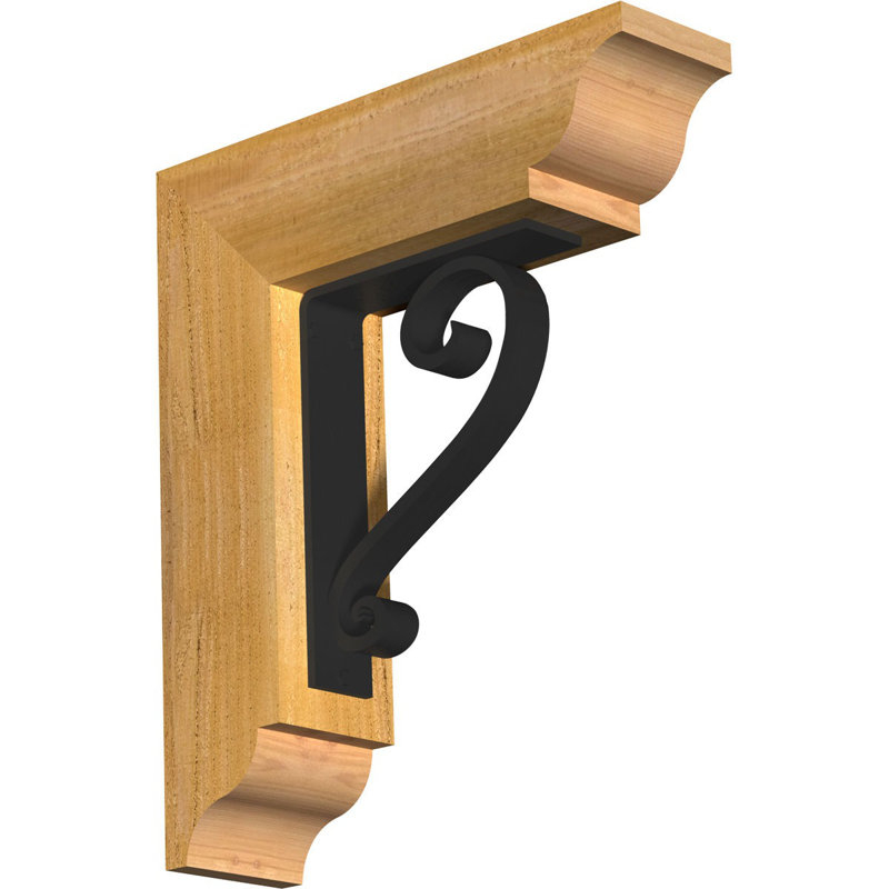 Support de fer traditionnel à triple support Edwards, H 16 po x P 14 po, Cèdre rouge de l'Ouest l 4 po x T 2 po (sciage br