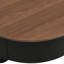 Salon, plastique noir, table basse gigogne ronde, tiroir de rangement, solution peu encombrante, concept de design moderne, matériaux, utilisation adaptable de 2, centre en plastique avec tiroir pour les petites pièces,