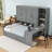 Wooden Daybed with 2 Drawers and Cabinet and Shelves-1612480246-1612480241
