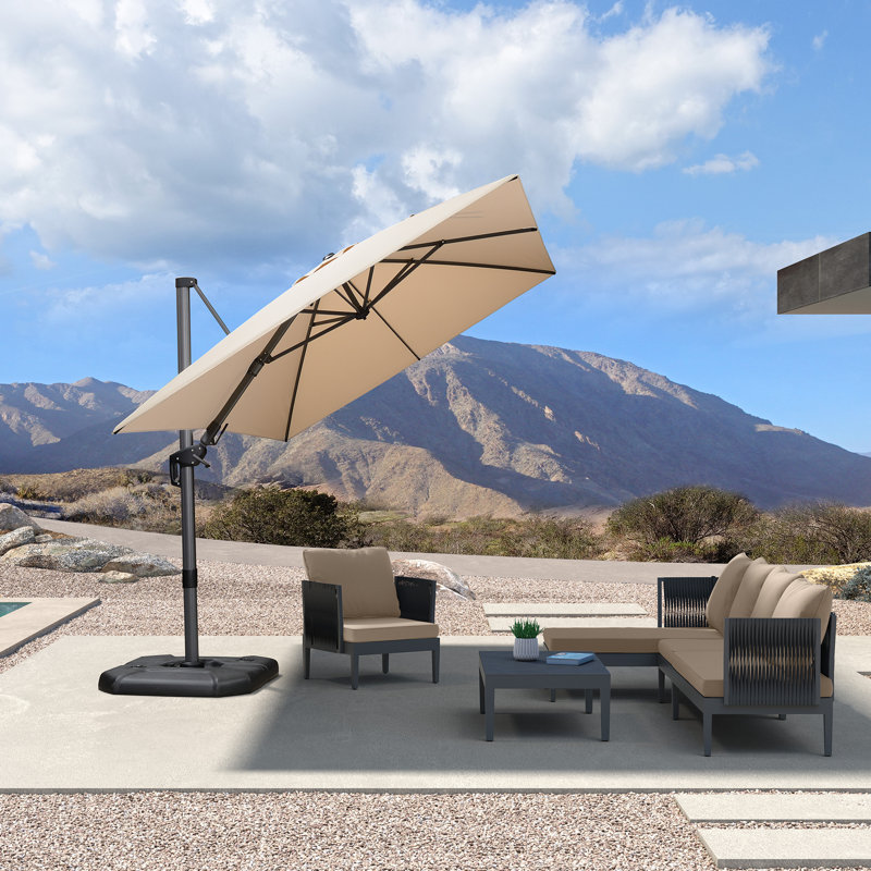 243cm X 335cm Rectangular Cantilever Parasol, Beige