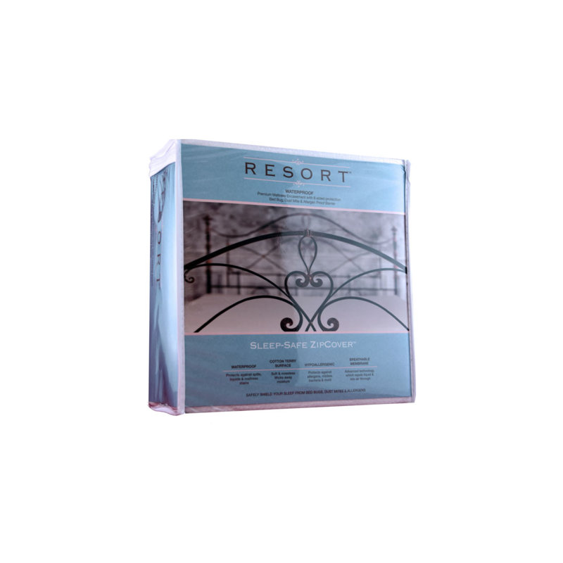 Queen White Cotton Terry Waterproof Mattress Protector