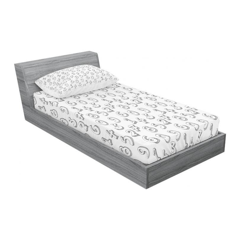 Microfiber Sheet Set, Twin Sheet Set with Fitted Sheet