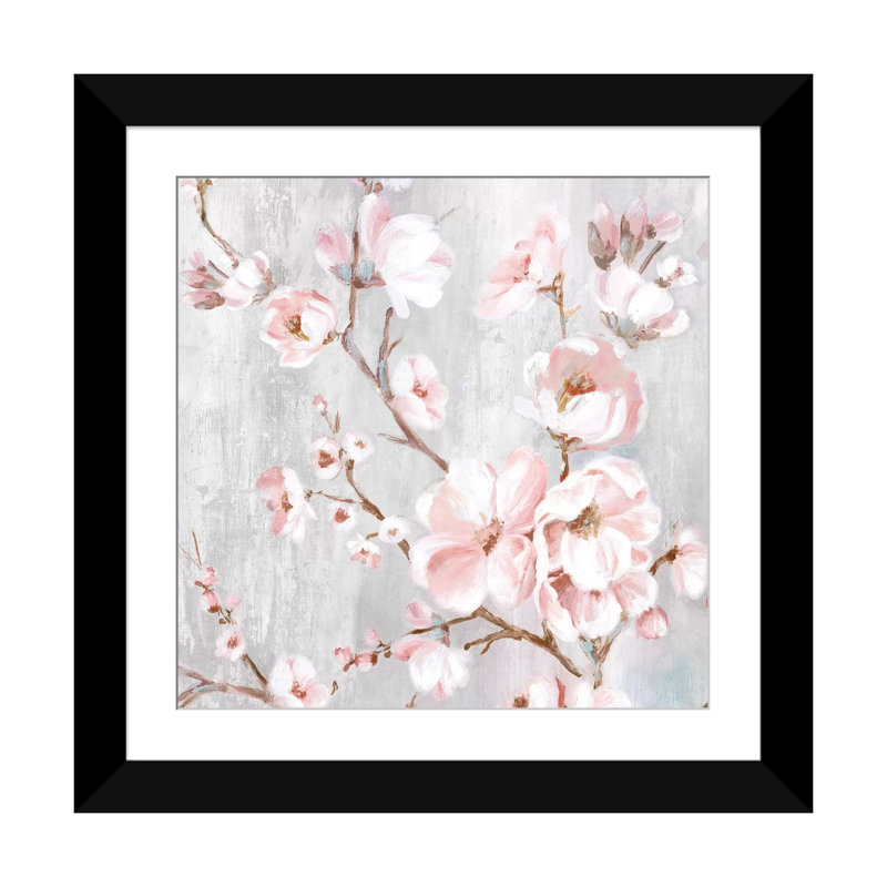 «Spring Cherry Blossoms III» par Eva Watts, reproduction d'art sur toile tendue, H 16 po x l 16 po x P 1 po
