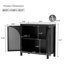 Armoire d'appoint noire avec portes