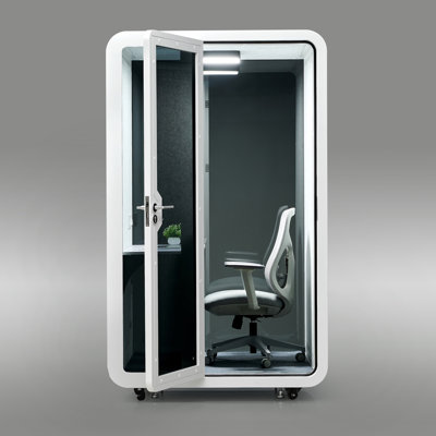 Grande cabine de réunion modulaire blanche pour bureau