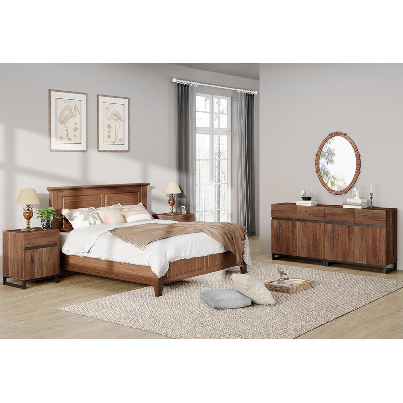 Ensemble de meuble de rangement moderne 3 pièces Nellie, Marron