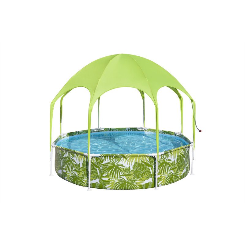 Plastic Round Frame Set Pool 20'' H x 96'' W x 96'' L