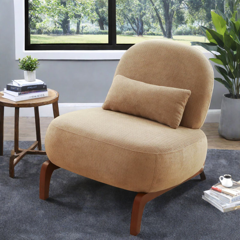 Chaises d'appoint confortables, pieds modernes en bois doux pour la maison
