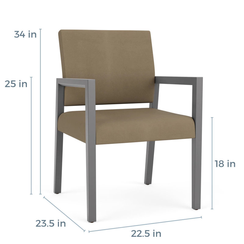 Chaise d'invité de réception Brooklyn, Étain, Patriot Plus taupe