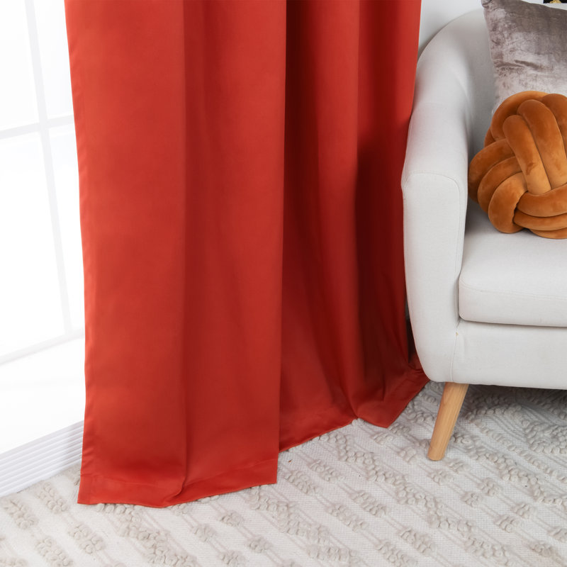 Cotton Blend Curtain, Spice, 52" W x 96" L