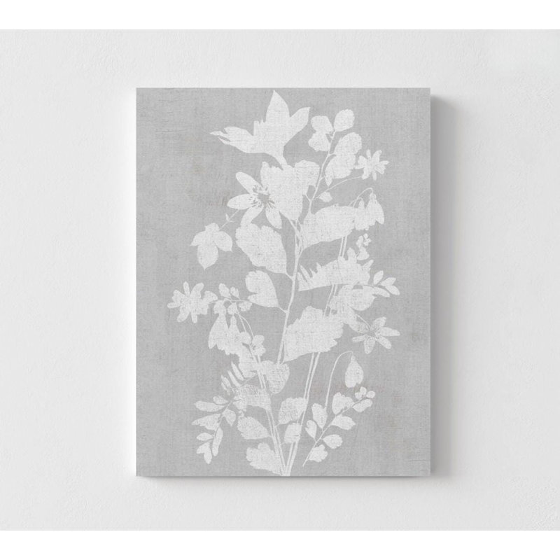 Silhouette botanique I - impression d'art floral neutre, H 6 po x l 4 po, Ne s’applique pas, Impression sans cadre