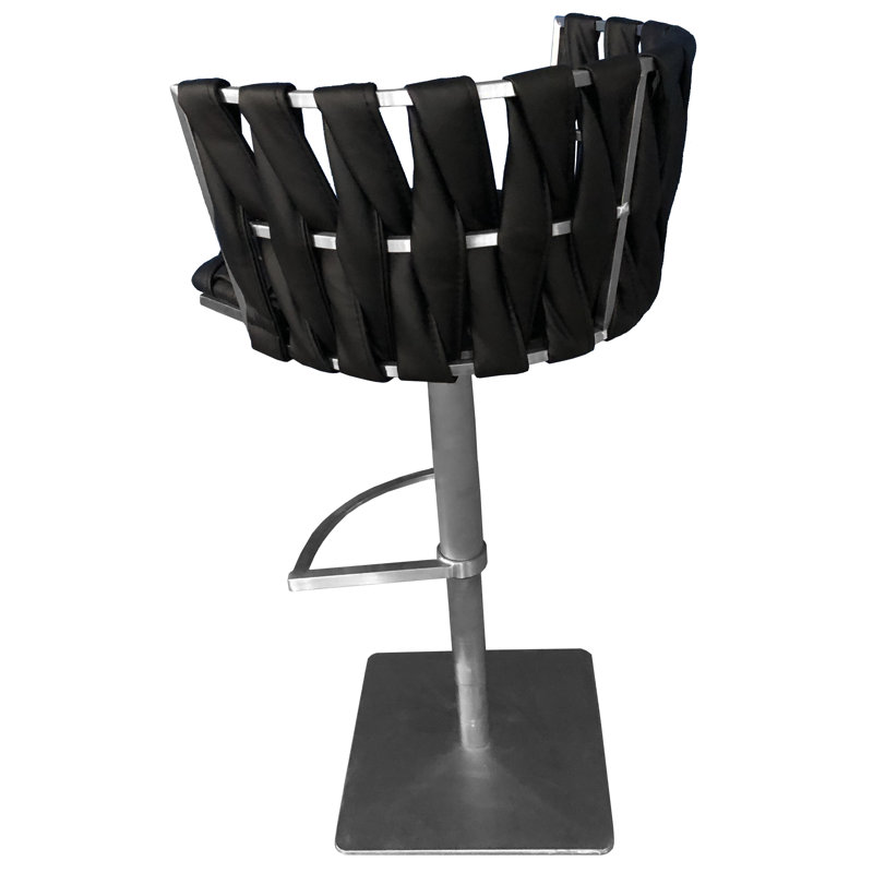 Tabouret de bar réglable Doory, Lave noire