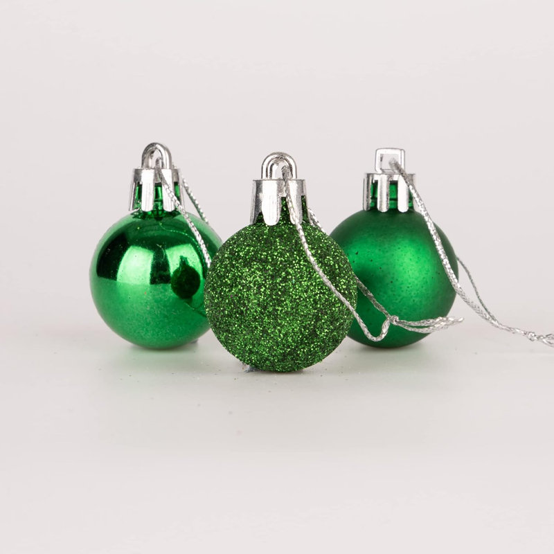 Polyvinyl Chloride (PVC) Ball Ornament, 3cm H x 3cm W x 3cm D, Green