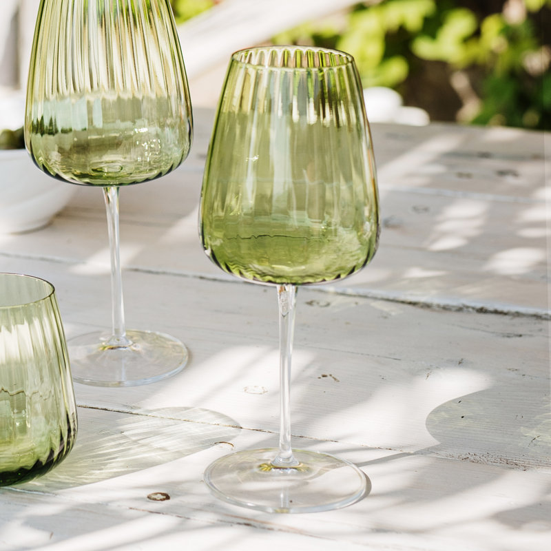 Francesca Drinking Glass, Green