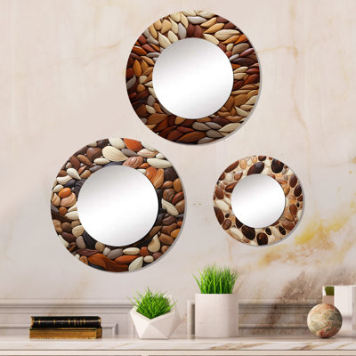 Miroir mural rond en aluminium Dilar