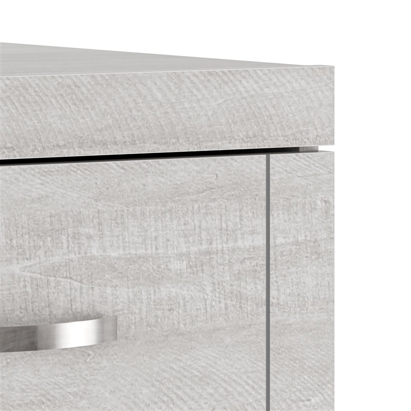 Avigail 20.31" 2 Drawer Nightstand, Gray, Individual
