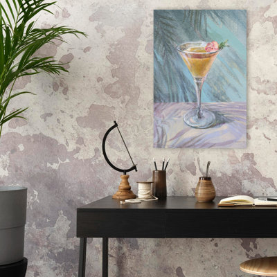 «Happy Hour I Art» bleu et botanique