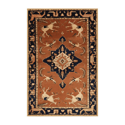 Machine Washable Persian Brown Area Rug