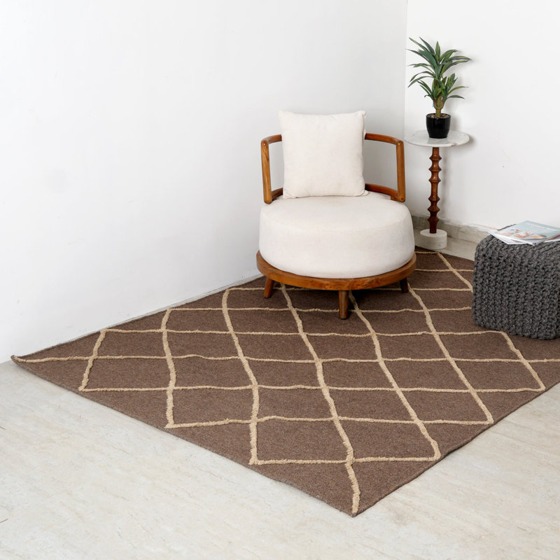Abstract Hand Woven Area Rug, Rectangle 200 x 300 cm