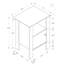 Table d'appoint Living Room - Finition stratifiée blanche et rangement transitionnel avec tablette pour bureau de chambre
