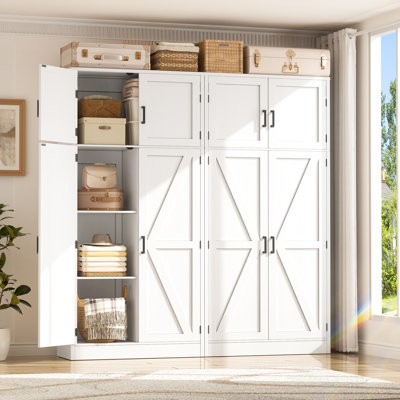 63'' W Storage Cabinet with Door and Adjustable Shelves