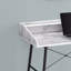 Computer Desk, Home Office, Laptop, Storage Shelves, 48"L, Work, White Marble Look Laminate, Black Metal, Contemporary, Modern-677827585