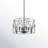 4 - Light Steel Dimmable Drum Chandelier