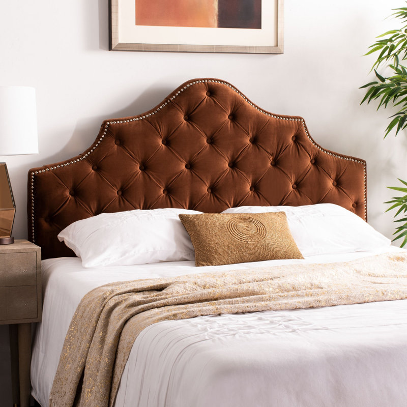 Danile Upholstered Headboard, Queen, Chocolate