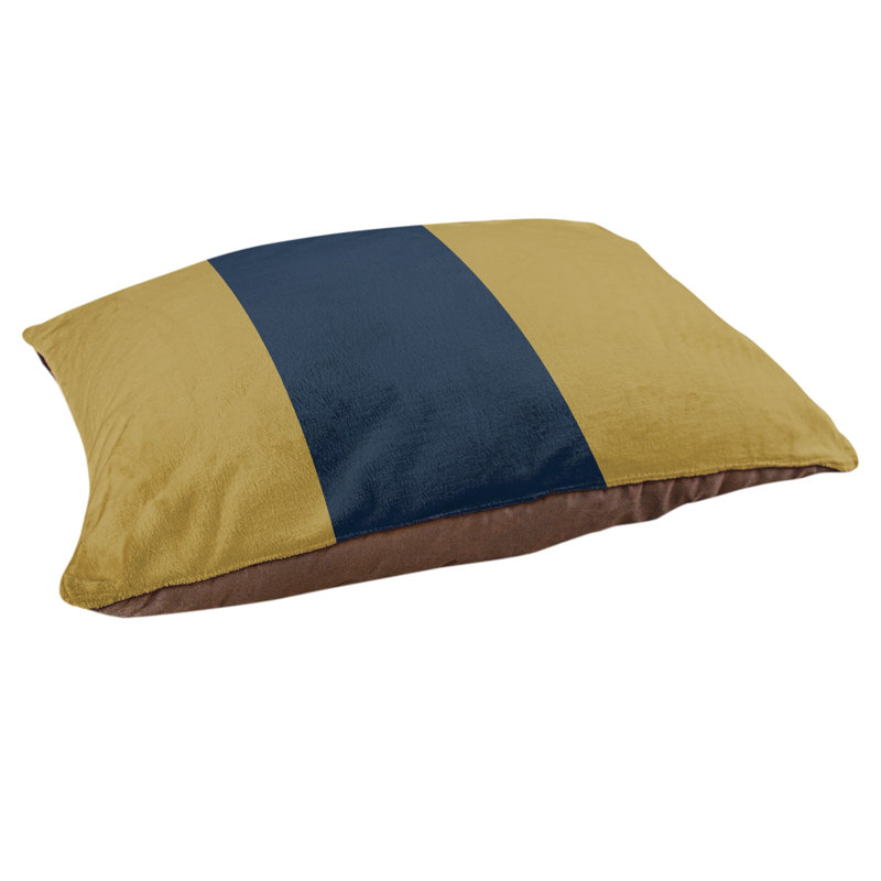 Coussin Golden State, Moyen (l 28 po x P 18 po x H 6 po), Doré / bleu / doré