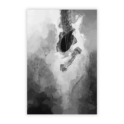 Cracked Acoustic Guitar - Frameless Print