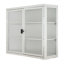 Armoire murale rétro à double porte en verre avec tablettes amovibles-1410867717