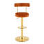 Tabourets de bar rotatifs réglables en velours moderne avec base en chrome doré-1916924165