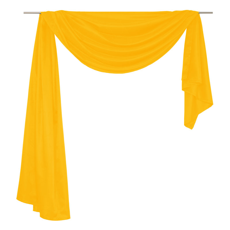 Longoria Room Darkening Window Scarf, Yellow, 300cm Width x 135cm Drop