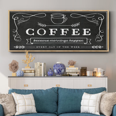Coffee Everyday- Framed Canvas