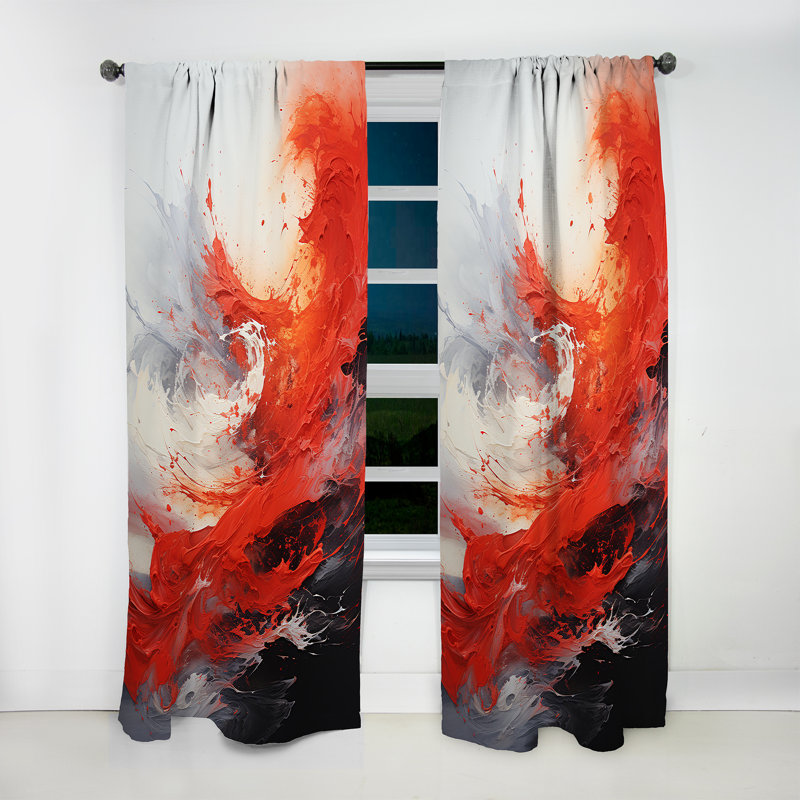 Rideau moderne - Rideau obscurcissant - Velours obscurcissant Alkmaar - Chaos Unleashed III - 1 panneau, L 52 po x L 120 po