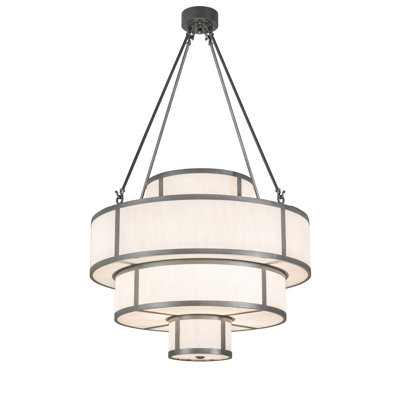 Luminaire suspendu géométrique à niveaux 12 lumières Jayne