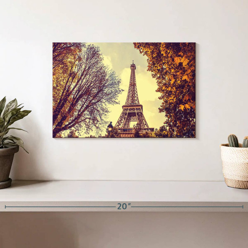 Ravi Eiffel Tower During Autumn, 8" H x 12" W