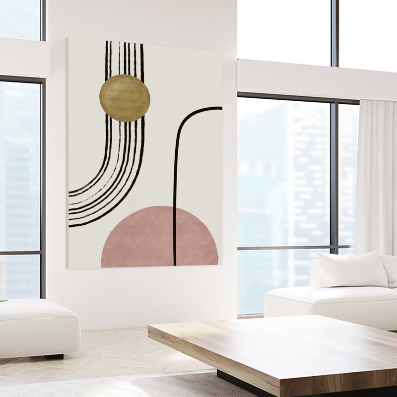 «Abstract Shapes A Lines # 2» sur impression sur toile, H 72 po x l 72 po x P 1,5 po