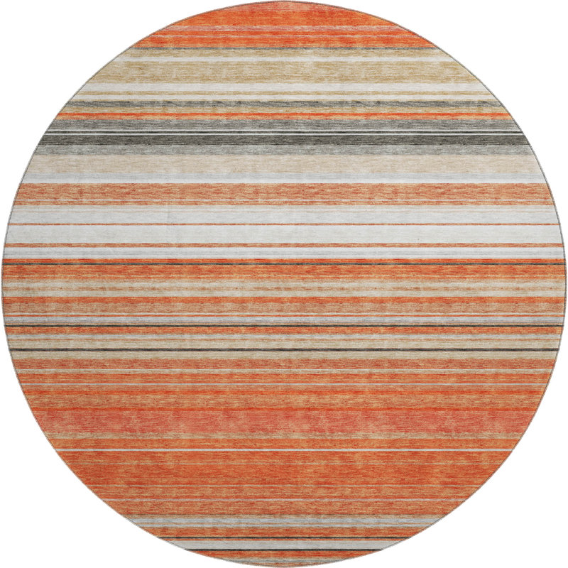 Tapis corail Prisco lavable à la machine de qualité supérieure, Rond 8 pi
