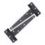 Domira 2 Pack 400Mm (16") Heavy Duty T-Hinges With Screws – Black Coated Metal Hinges For Wooden Gates, Shed & Barn Doors