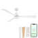 Bali Smart 5-Blade 52in Ceiling Fan 2700K-6000K CCT Selectable LED Light Kit with Remote Control and Hardware with Reversible Blades in Weathered Wood or Works With iOS or Android App