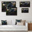 Décoration murale libellule cybernétique en bleu et or II - Libellule animaux-88041423-88041424