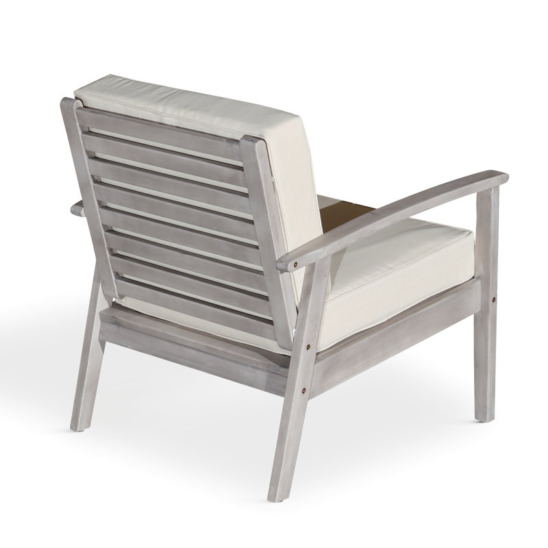 Chaise en eucalyptus argenté gris et coussin bourgogne - Mobilier d'extérieur fiable avec peinture, pourriture, Decay
