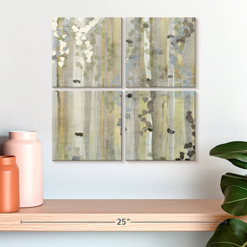 Harnek abstrait printemps Birch Grove II, H 18 po x l 18 po
