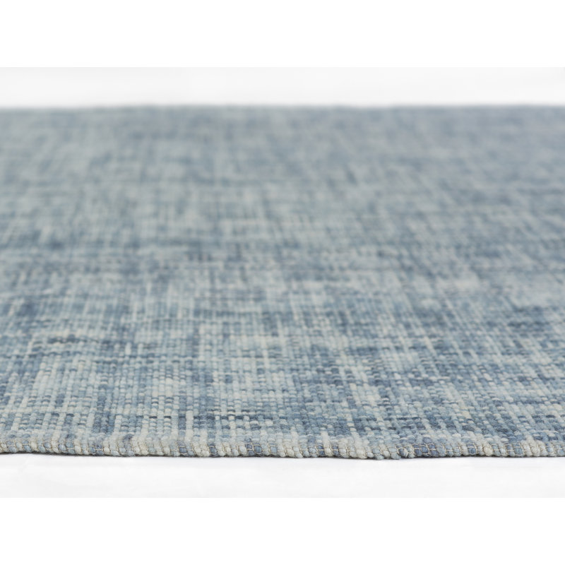 Aldred Wool Area Rug in Blue, Rectangle 2' x 3'