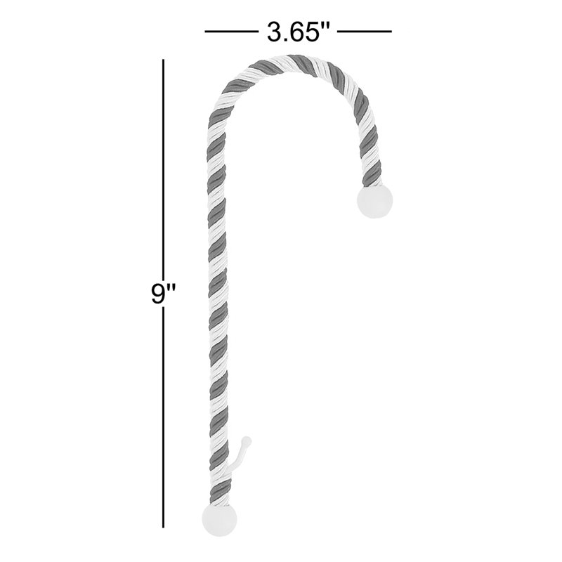 Candy Cane Stocking Holder, Classic Rope