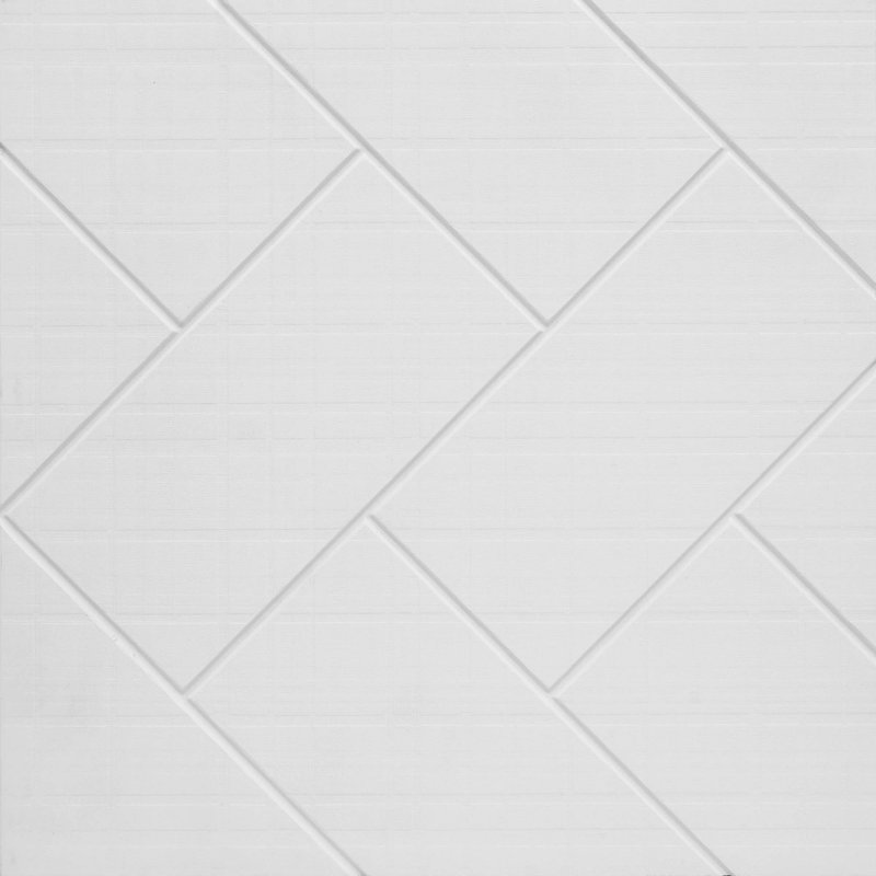 60'' W 36'' D 96'' H Glue Up Solid Surface Wall, White