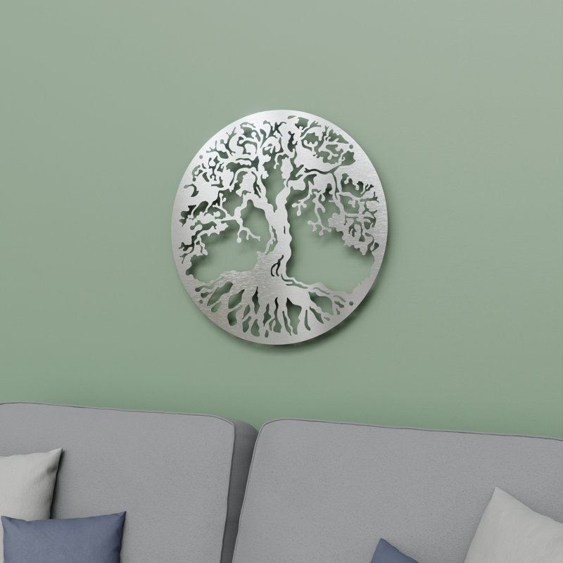 Eufrosina Traditional Landscape & Nature Wall Decor on Metal, 24" H x 24" W x 0.08" D