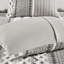 Édredon très grand / très grand gris, 100% coton avec chenille, motif, rembourrage, 2 taies décoratives assorties, très grand chenille, imprimé gris, ouverture à chevauchement-119105924
