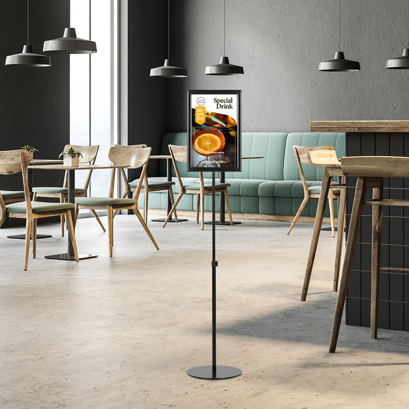 Pedestal Adjustable Telescoping Menuboard